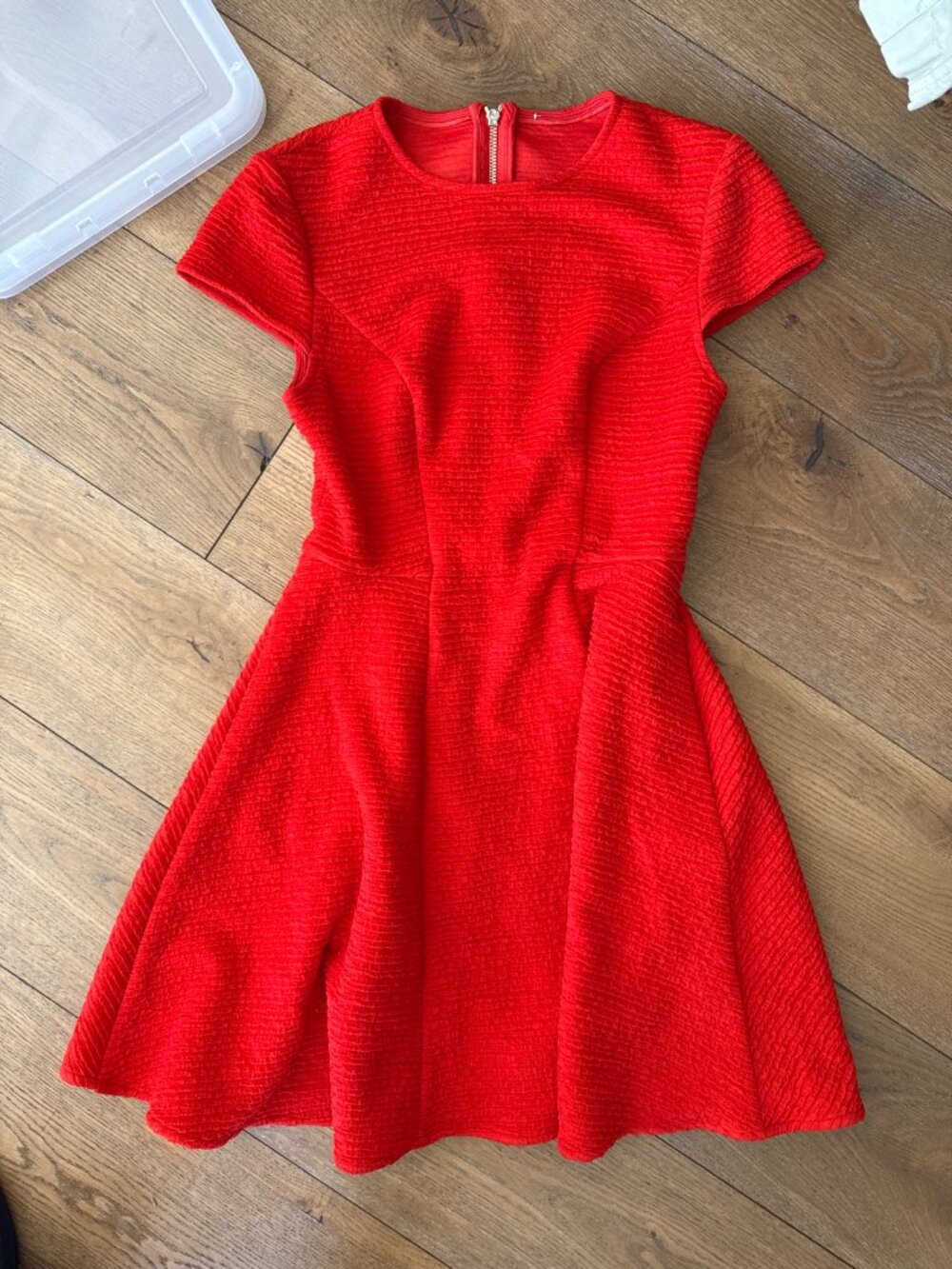 Ted Baker Red Fit and Flare Dress Short Sleeve Size 4